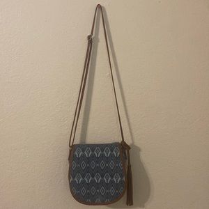 Blue crossbody purse